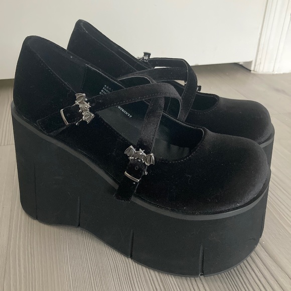 Demonia Shoes - Demonia Kera-10 Platform Mary Janes